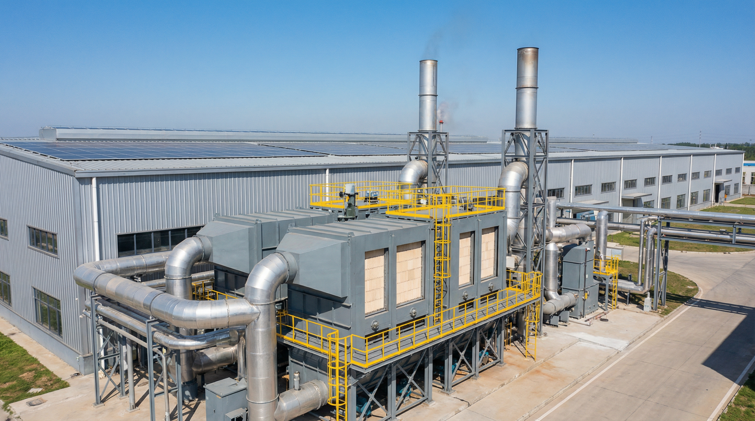 Standard RTO system installed at an industrial manufacturing facility for VOC emission control