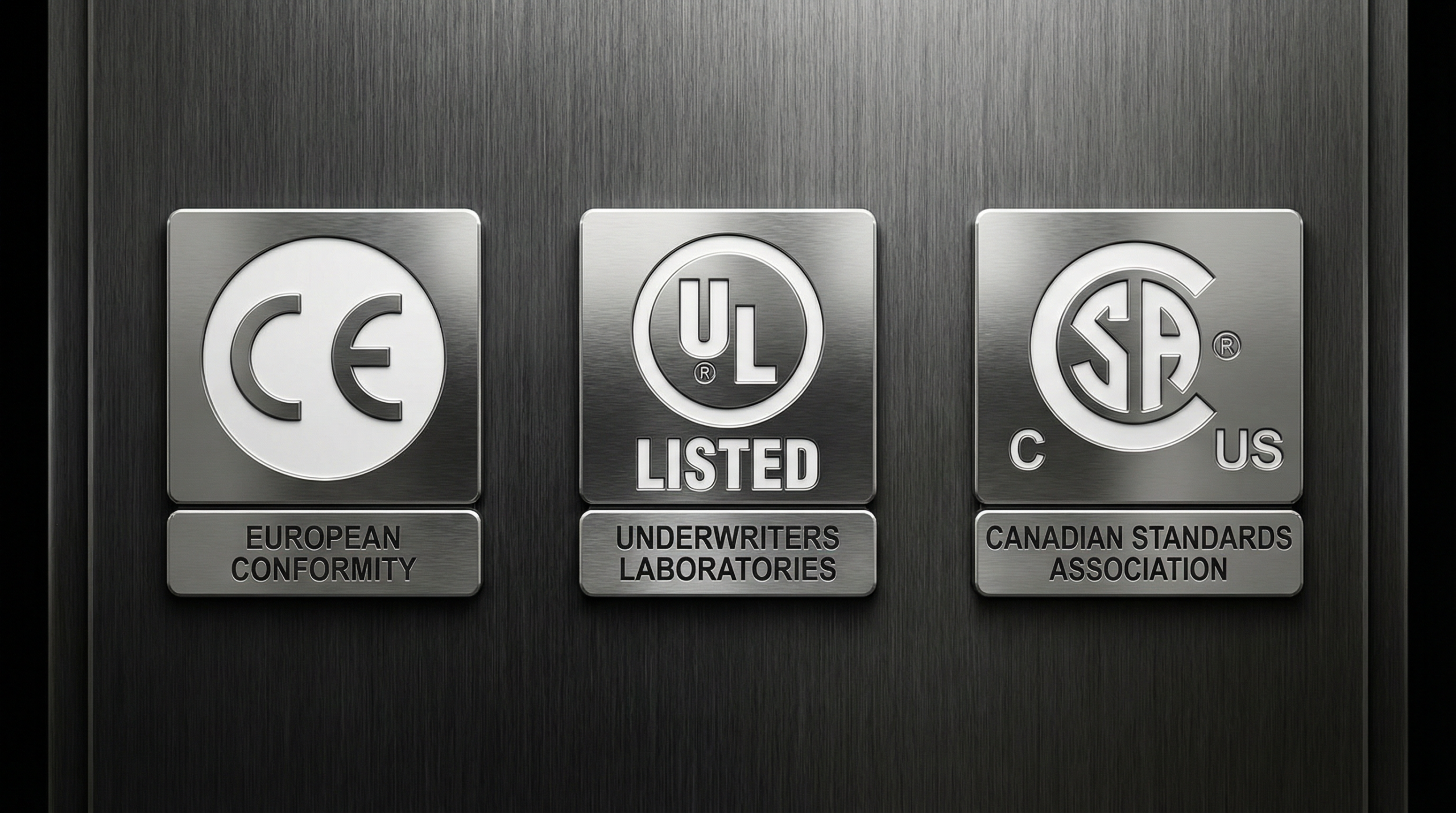 CE European Conformity, UL Listed, and CSA compliance certification badges for industrial RTO systems