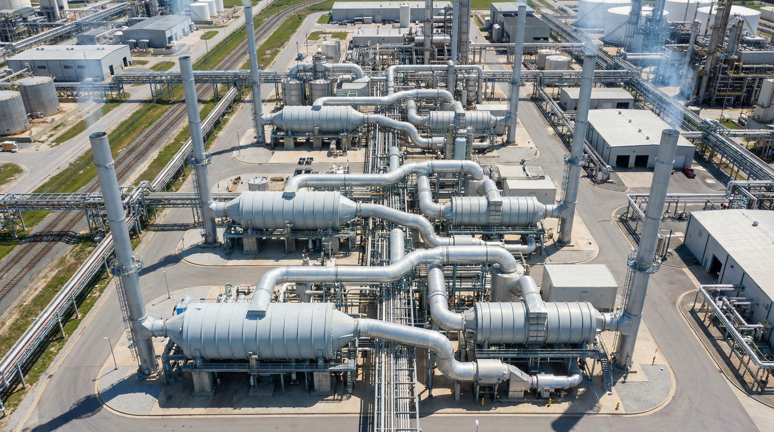 Global RTO and VOC abatement system installations aerial view