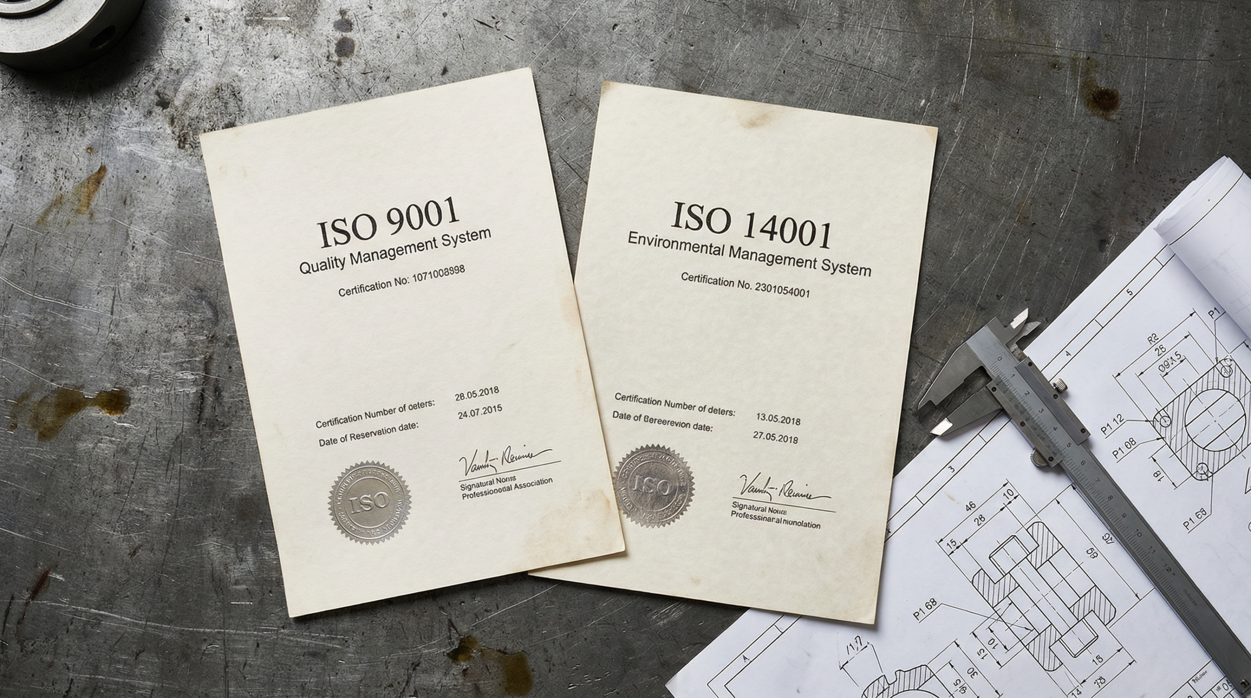 ISO 9001 Quality Management System certification document for RTO manufacturing